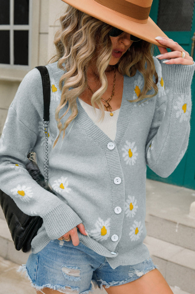Floral Print Long Sleeve Sweater | Dress In Beauty