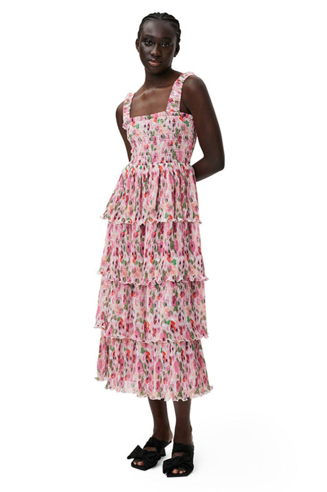 Floral Tiered Georgette Midi Dress | Dress In Beauty