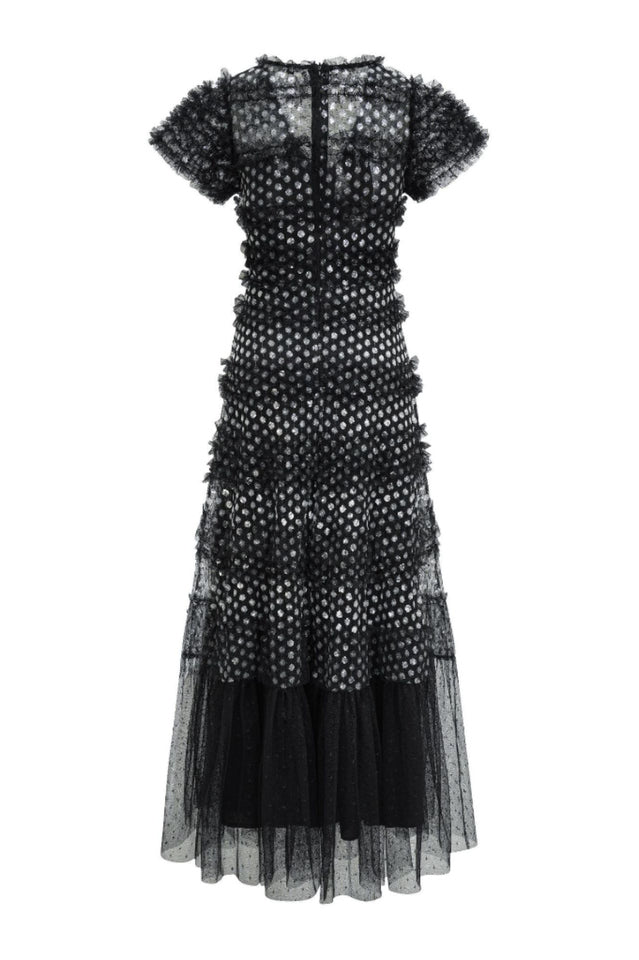 Sequin Layered Ruffle Tulle Maxi Dress | Dress In Beauty