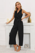 Calf Length Pleated Ruffled Jumpsuit | Dress In Beauty