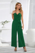 Women's Sleeveless Tie-Waist Wide Leg Jumpsuit - View 15 | WEUXS
