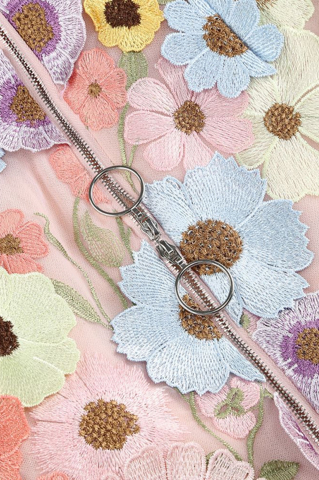 Floral 3D Embroidery Tube Mini Dress | Dress In Beauty