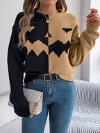 Color Block Pumpkin Sweater - View 10 | WEUXS