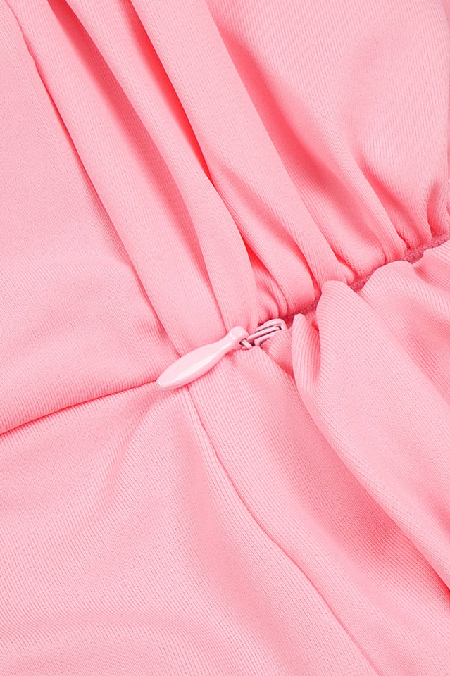 Rose-appliqué Ruched Jersey Minidress | Dress In Beauty