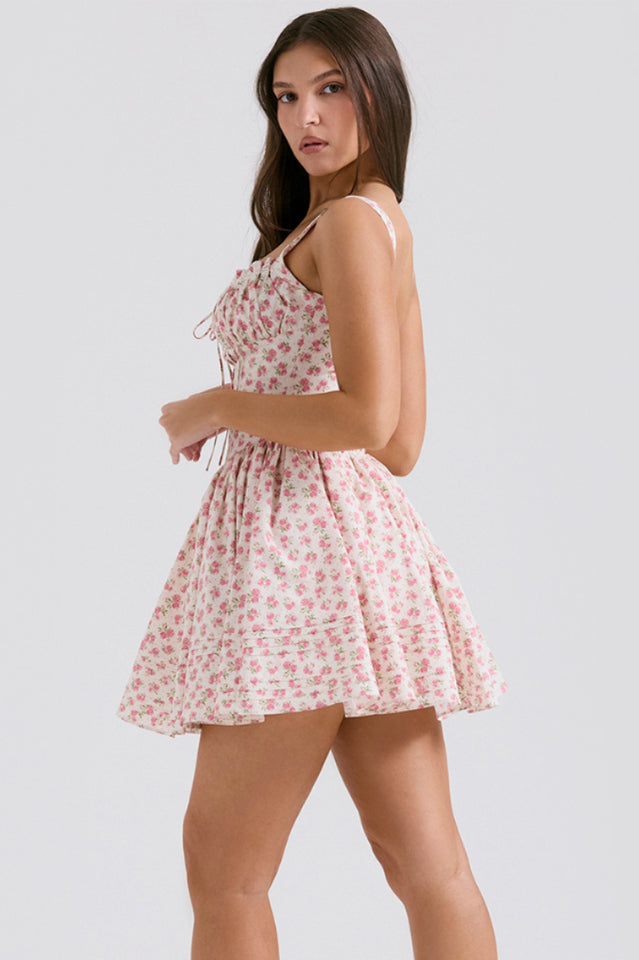 Natassia White Cotton Mini Dress | Dress In Beauty