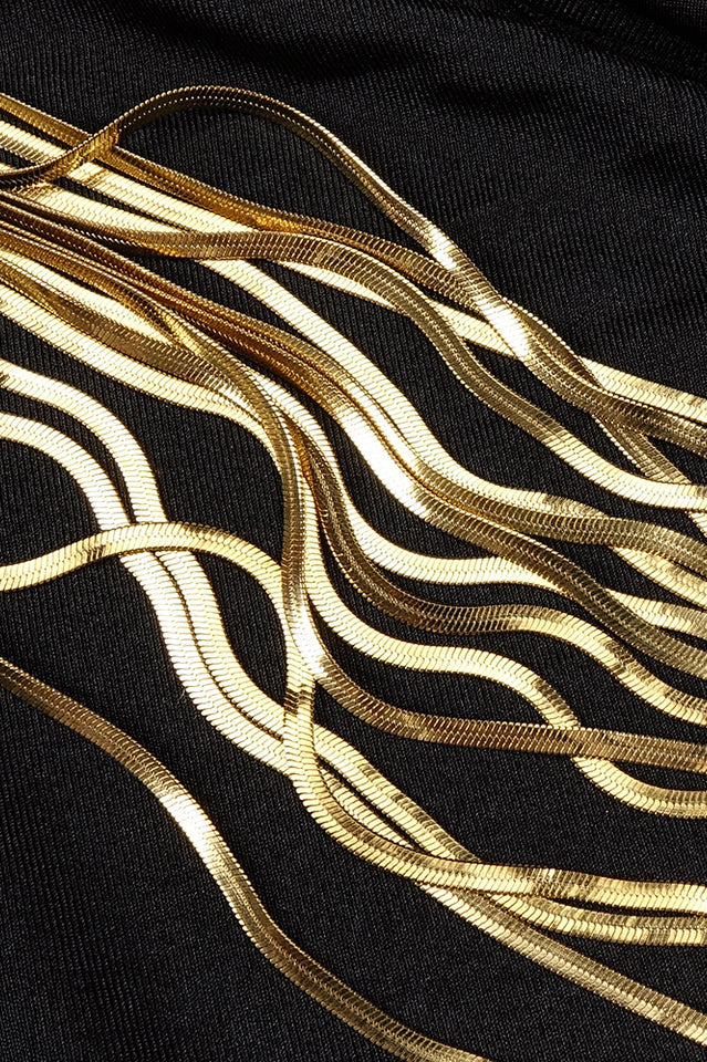 Angelou Black Backless Chain Maxi Dress | Dress In Beauty