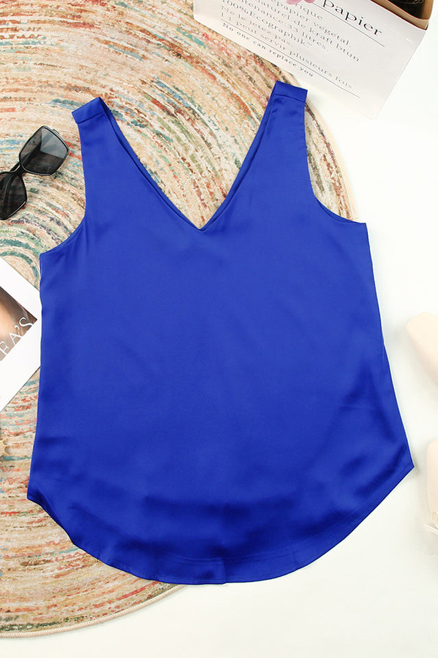 V Neck Silk Vest Top | Dress In Beauty