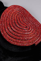 Red crystal heart mini dress - View 14 | WEUXS