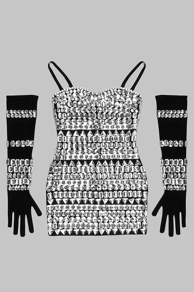 Brisbane Rhinestone Embellished Mini Dress - View 20 | WEUXS