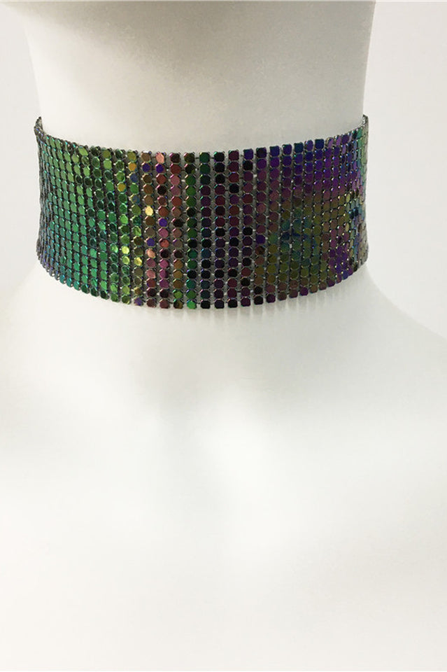 Punk Metal Sequin Necklace | Dress In Beauty