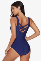 Women's one piece swimsuit with criss cross back - View 11 | WEUXS