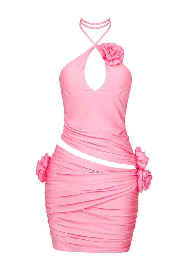 Flower Appliqué Cut Out Minidress | Dress In Beauty