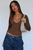 Knew That All Along Long Sleeve Top - WEUXS