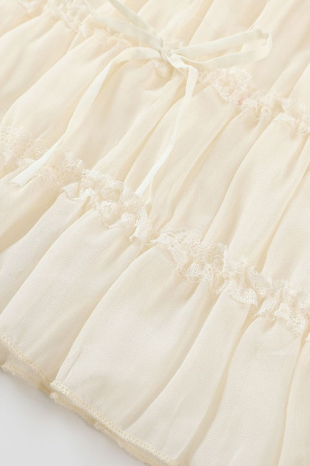 Ruffle Tunnel Gown in Cloud | Dress In Beauty