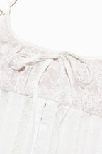 A-line mini dress with lace trim - View 6 | WEUXS