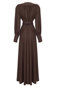 Rosey Tan Maxi Dress With Waist Belt | Dress In Beauty