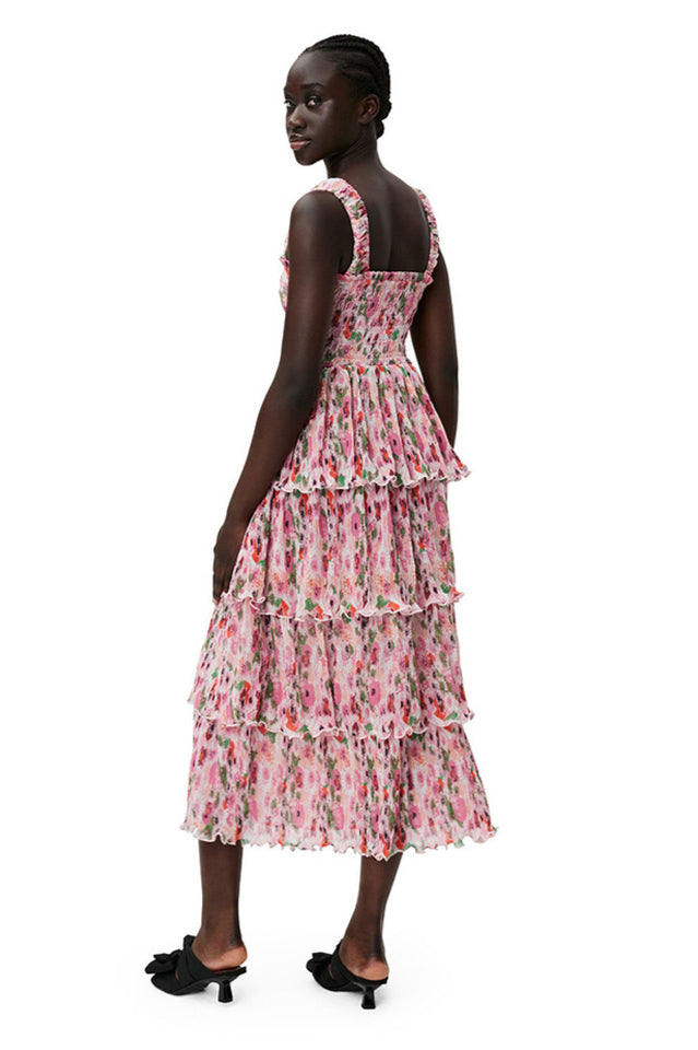 Floral Tiered Georgette Midi Dress | Dress In Beauty