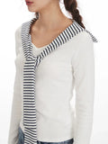 Faux Layered Sailor Collar Top - View 6 | WEUXS