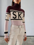 Graphic Turtleneck Sweater - View 9 | WEUXS