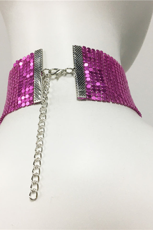 Punk Metal Sequin Necklace | Dress In Beauty