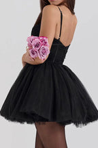 Princess Tulle Mini Dress with Sweetheart Neckline - View 7 | WEUXS