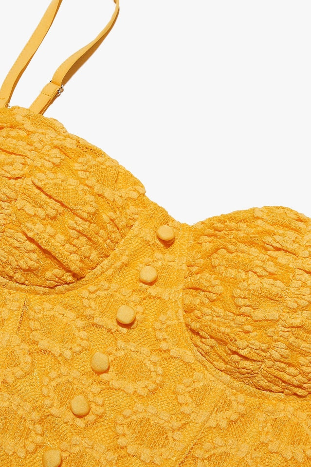 Carolina Apricot Lace Corset Mini Dress | Dress In Beauty