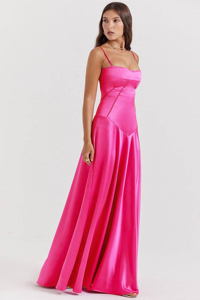 Anabella Black Lace Up Maxi Dress | Dress In Beauty