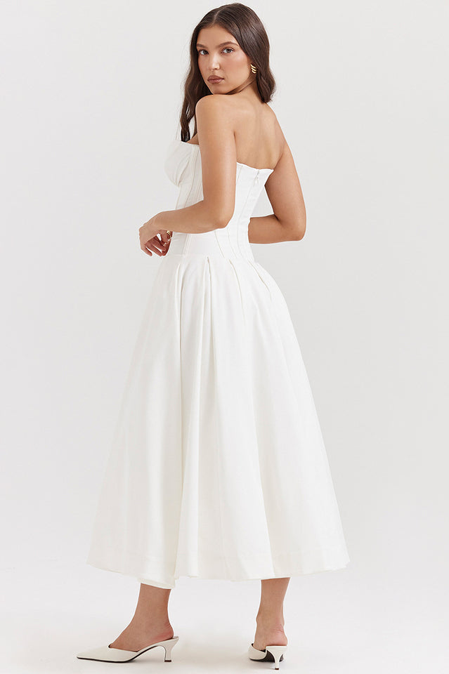 Lady Black Strapless Midi Dress | Dress In Beauty