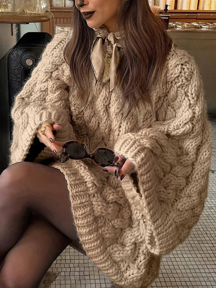 Chunky Cable Knit Sweater | WEUXS Secondary image