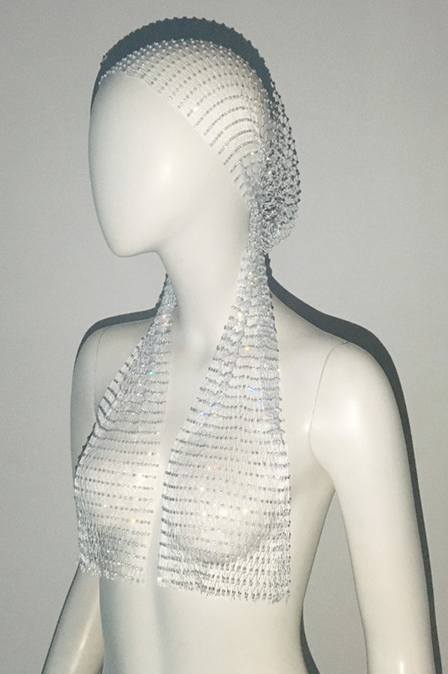 Party Art Rhinestone Hair Net | Dress In Beauty