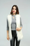 Midnight Plush Shaggy Faux Fur Vest - WEUXS