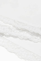 A-line mini dress with lace trim - View 8 | WEUXS
