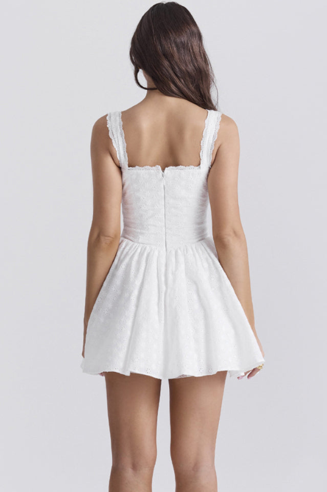 Brigitte Broderie Anglais Corset Mini Dress | Dress In Beauty