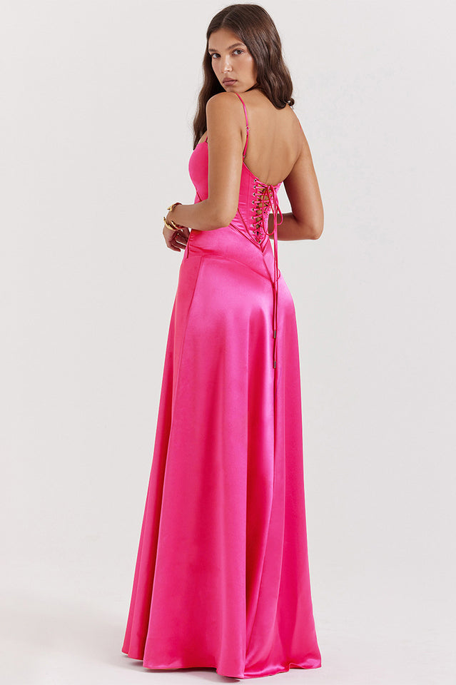 Anabella Black Lace Up Maxi Dress | Dress In Beauty