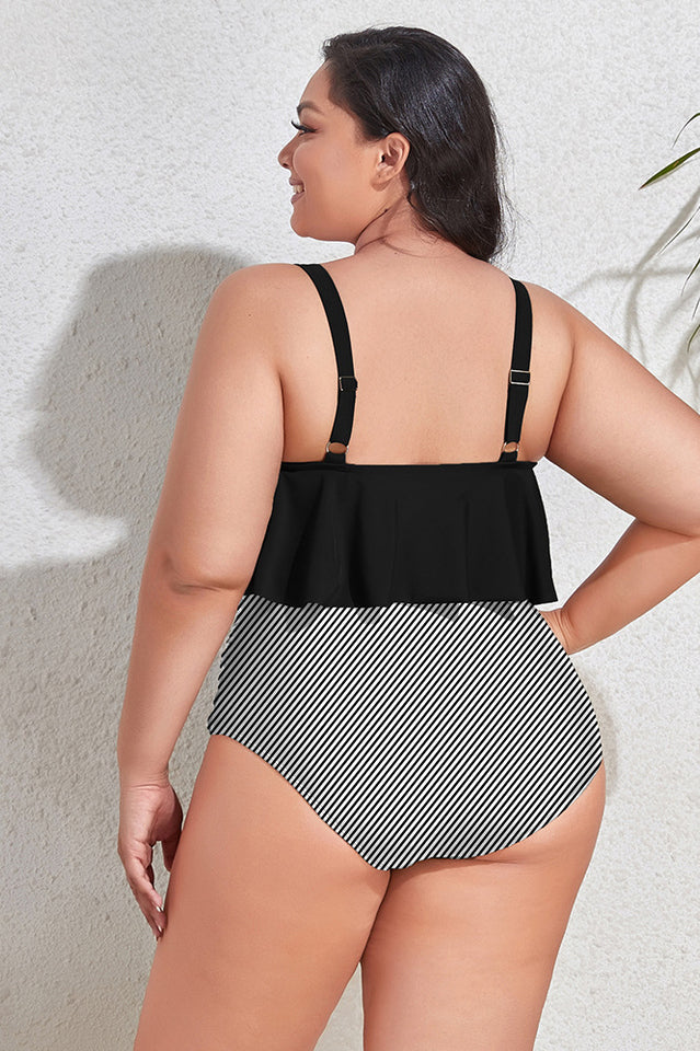 (L-4XL) Floral High Waist Bikini Set | Dress In Beauty