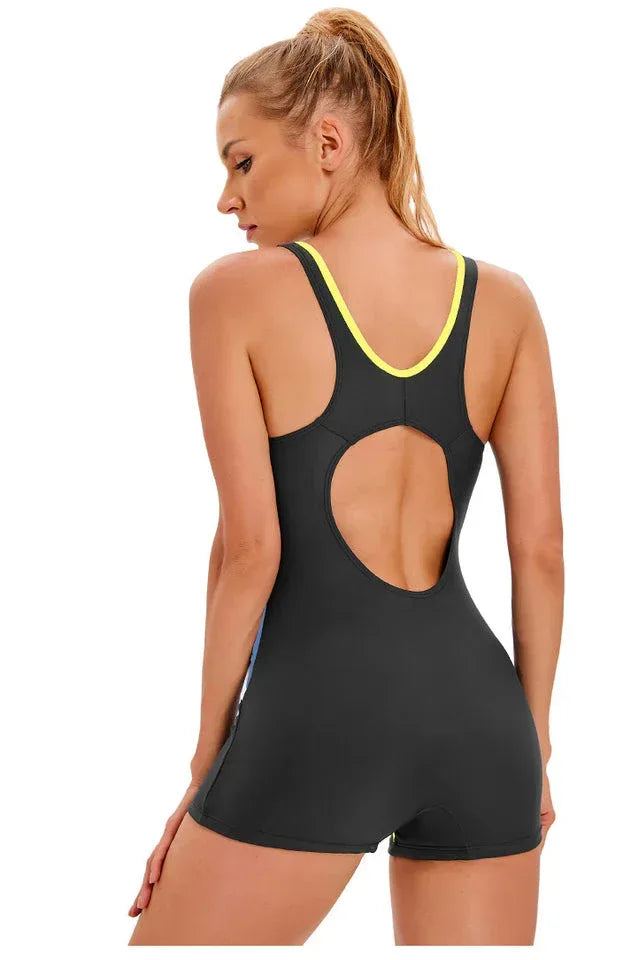 Women's One-Piece Swimsuit with Tie-Dye Accents - View 27 | WEUXS