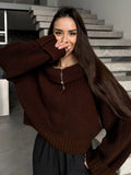Ribbed Knit Half-Zip Pullover - View 8 | WEUXS