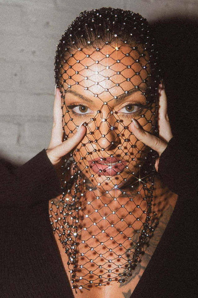 Crystal Unique Mesh Face Mask | Dress In Beauty