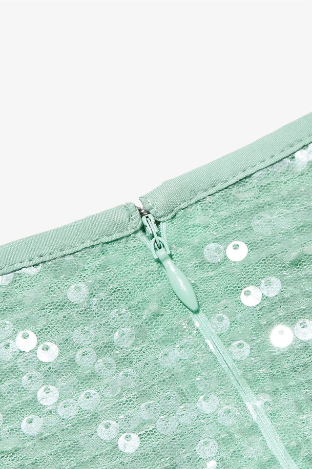 Titania Seafoam Sequin Maxi Gown | Dress In Beauty