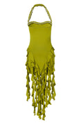Ruffle Tassel Halter Bustier Mini Dress | Dress In Beauty