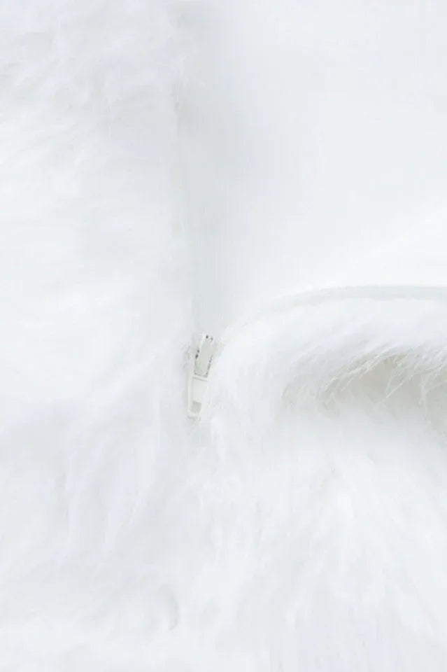 Feather trim mini dress - View 8 | WEUXS