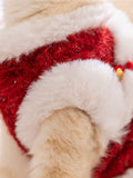 Pet Lion Dance Fleece Vest in Red - View 6 | WEUXS