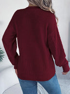 Pink Cable Knit Button Down Cardigan - View 8 | WEUXS