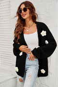 Fall In Daisy Oversized Knit Cardigan | Dress In Beauty