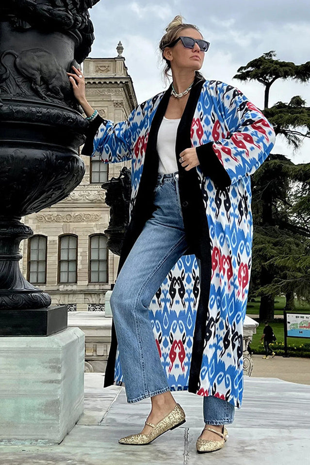 Brigitte One Of A Kind Ikat Maxi Kimono | Dress In Beauty