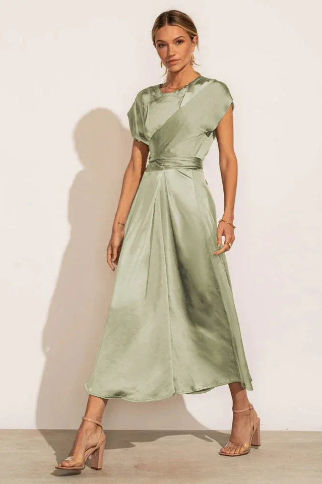 A-Line Satin Bridesmaid Dress Secondary image
