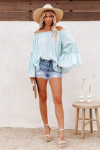 Women's Bamboo Flare Sleeve Top - View 10 | WEUXS