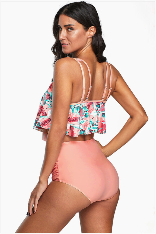 Ruffled High Waist Tankinis - Dress In Beauty