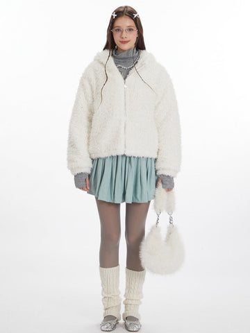 Coquette Bunny Ear Sherpa Hoodie