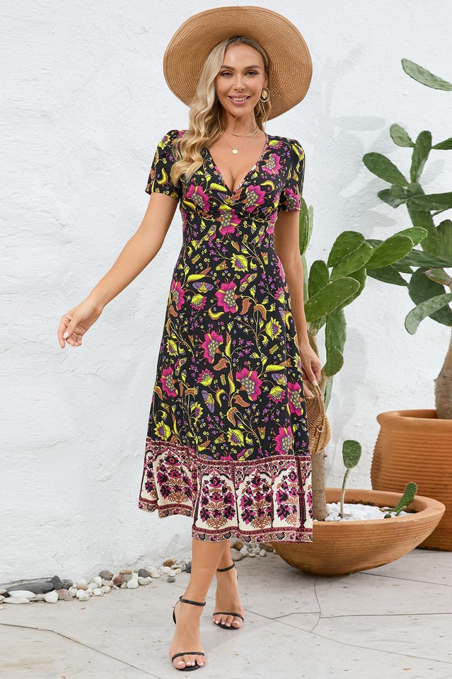 Kamoni Floral Print Boho Maxi Dress | Dress In Beauty